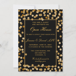 Elegantes Black Gold Corporate Party Einladung