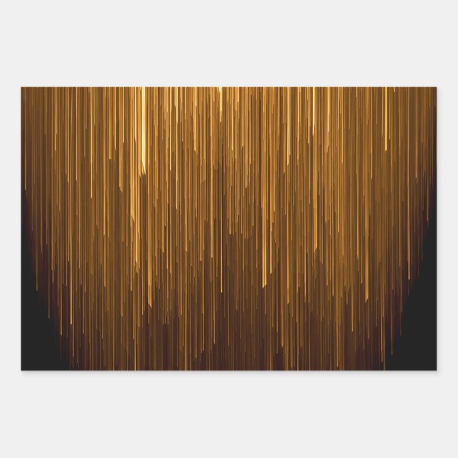 Elegantes Black & Gold Jubiläum Geschenkpapier Set (Vorderseite)