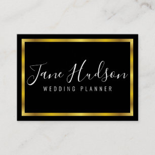 Elegantes Black Gold Minimalistisch Editable 3.5x2 Visitenkarte