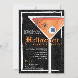 Elegantes Black Lace Halloween Cocktail Party Einladung