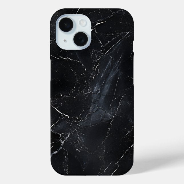 Elegantes Black Marble Phone Case (Rückseite)