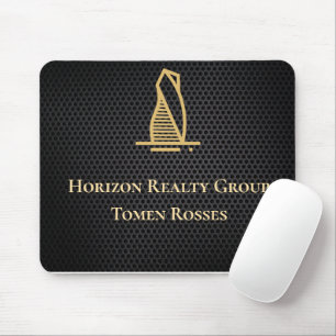 Elegantes Black Metallic Real Anwesen Mousepad