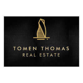 Elegantes Black Metallic Real Anwesen Poster