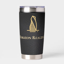 Elegantes Black Metallic Real Anwesen Thermobecher