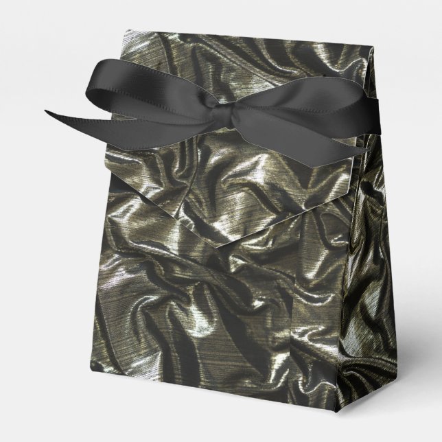 Elegantes Black Satin-Look-Feel Geschenkschachtel (Vorderseite)