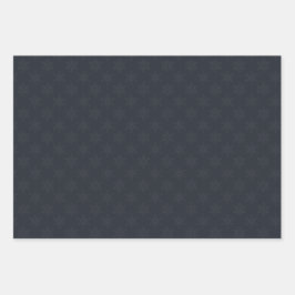 Elegantes Black Snowflake Weihnachtsgeschenk Geschenkpapier Set