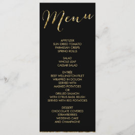 Elegantes Black Wedding Menu Menükarte