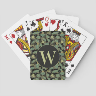 Elegantes Blatt Botanisches Initial-Deck Spielkarten