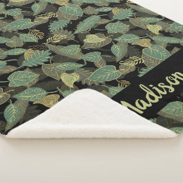 Elegantes Blattdesign Botanisch Sherpadecke