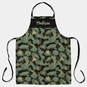 Elegantes Blattdesign Botanische Küche Schürze