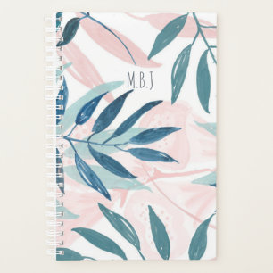 Elegantes Blätter für die Aquarellfarben Monogram Planer