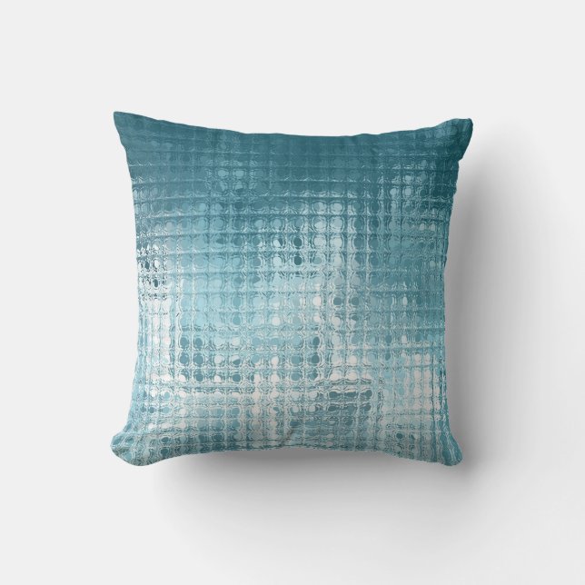 Elegantes Blau Abstrakt: Schöner Hintergrund Kissen (Vorderseite)