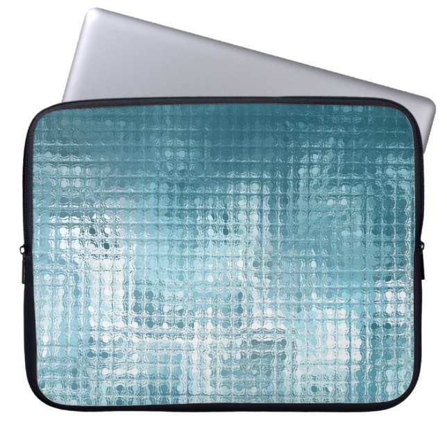 Elegantes Blau Abstrakt: Schöner Hintergrund Laptopschutzhülle (Vorderseite)