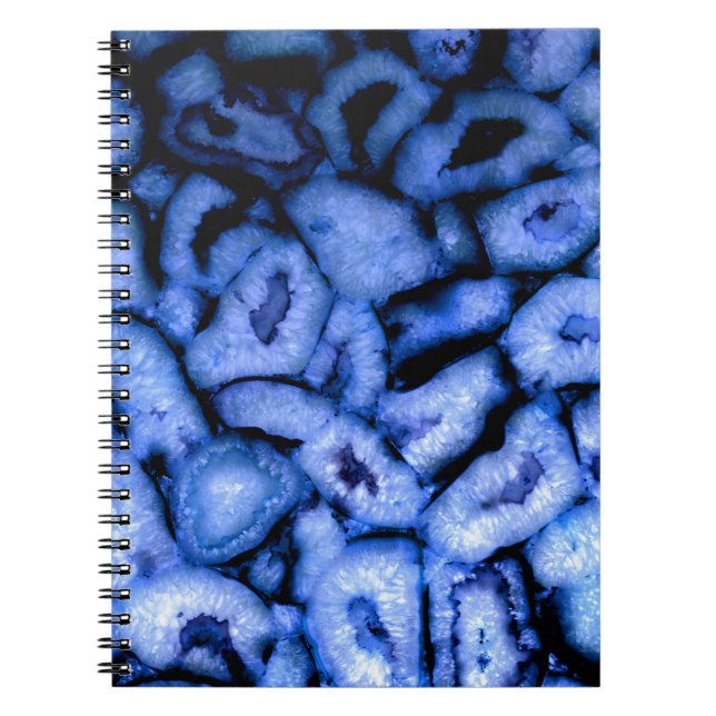 Elegantes Blau agiert blaue Edelsteine blaues Quar Notizblock (Vorderseite)