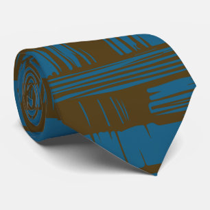 Elegantes blau-braunes abstraktes Muster Krawatte