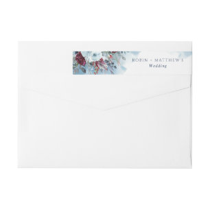 Elegantes Blau, Burgund und Lila Flora, Hochzeit