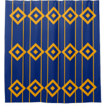 Elegantes blau-gelbes geometrisches Muster