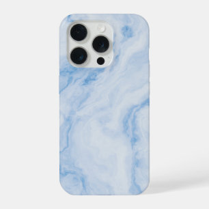 Elegantes Blau-Stein-Marmor-Muster iPhone 15 Pro Hülle