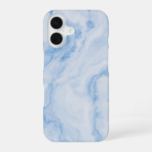 Elegantes Blau-Stein-Marmor-Muster iPhone 16 Hülle