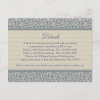 Elegantes Blau und Beige Muster für Hochzeiten Det