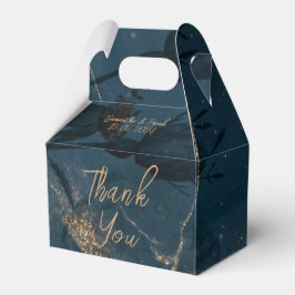 Elegantes Blau und Gold Geschenkschachtel