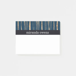 Elegantes Blau und Imitate Post-it Klebezettel