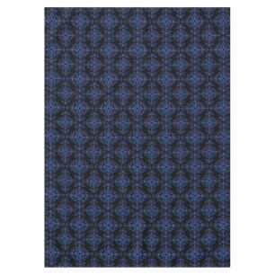 Elegantes Blau- und Schwarz-Damaskus-Stilmuster Tischdecke