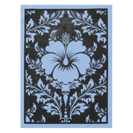 Elegantes Blau und schwarzer Damast Weihnachten Tischdecke