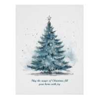 Elegantes Blau und Silver Winter Wonderland