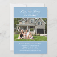 Elegantes Blau Unser neues Zuhause Foto Moving