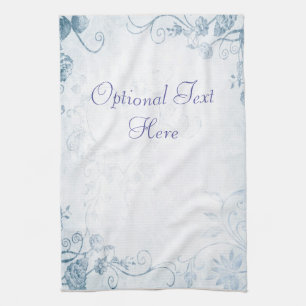 Elegantes Blau Vintage Geschirrtuch
