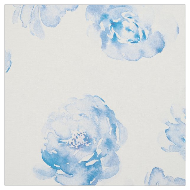 Elegantes Blau-Weiß-Muster Stoff (Muster)