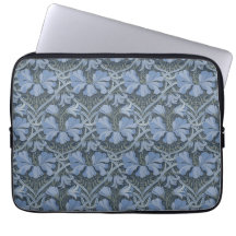 Elegantes blaues Aquarell-Blumenmuster-Einladung