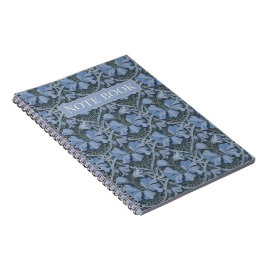 Elegantes blaues Aquarell-Blumenmuster-Einladung Notizblock