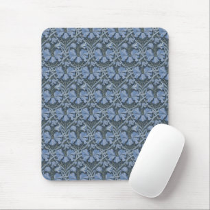 Elegantes blaues Aquarell-Blumenmuster Mousepad