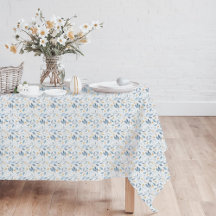 Elegantes blaues Aquarell-Botanikmuster