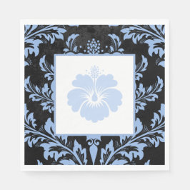 Elegantes blaues Damast Weihnachtskundenpapier Serviette