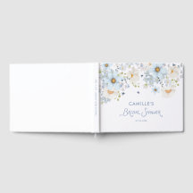 Elegantes blaues florales Braut Hochzeitsbrautbad