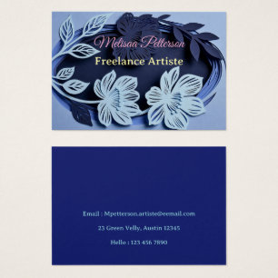 Elegantes blaues florales Design