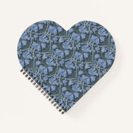 Elegantes blaues Floralmuster mit Wasserfarbe-Einl Notizbuch