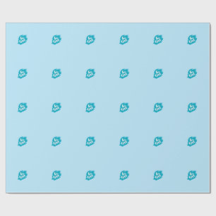 Elegantes blaues Geschenkpapier - benutzerdefinier