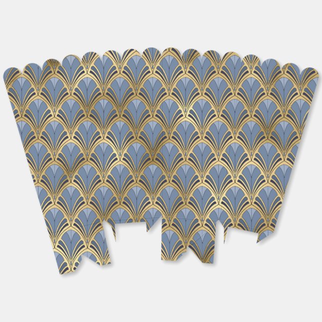 Elegantes blaues Gold Piazza della Riforma Geschenkschachtel (Ungeklappt)