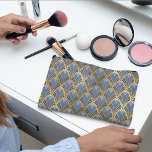 Elegantes blaues Gold Piazza della Riforma Zubehörtasche<br><div class="desc">Elegantes Blue Gold Art Deco Vintages Muster Kosmetische Beutel Hygiene Beutel Zubehör Pouch bietet ein elegantes Art Deko Muster in blau und gold. Erstellt von Evco Studio www.zazzle.com/store/evcostudio</div>