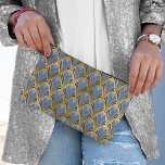 Elegantes blaues Gold Piazza della Riforma Zubehörtasche<br><div class="desc">Elegantes Blue Gold Art Deco Vintages Muster Kosmetische Beutel Hygiene Beutel Zubehör Pouch bietet ein elegantes Art Deko Muster in blau und gold. Erstellt von Evco Studio www.zazzle.com/store/evcostudio</div>