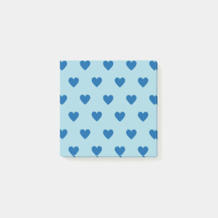 Elegantes blaues Herzmuster Modernität & Minimal Post-it Klebezettel