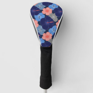 Elegantes blaues Hibiskus-Blumenmuster (11) Golf Headcover