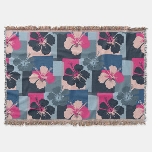 Elegantes blaues Hibiskus-Blumenmuster (13) Decke