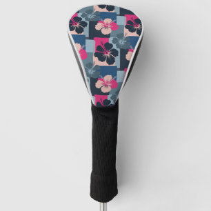 Elegantes blaues Hibiskus-Blumenmuster (13) Golf Headcover
