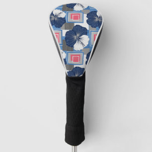 Elegantes Blaues Hibiskus-Blumenmuster (3) Golf Headcover