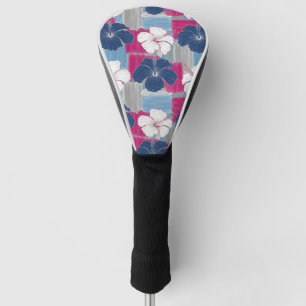 Elegantes blaues Hibiskus-Blumenmuster (5) Golf Headcover